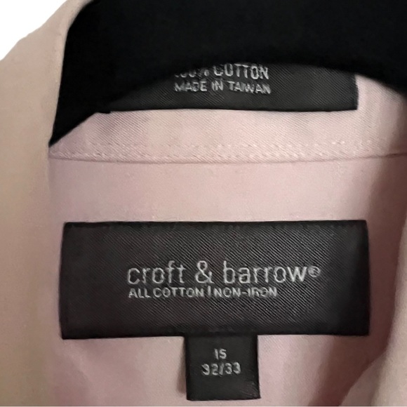 Croft & Barrow Pink Non Iron Long Sleeve Button Down Shirt - Picture 7 of 9